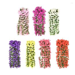 Decorative Flowers 2pcs Artificial Hanging Wall Birthday Wedding Party Decor 69HF