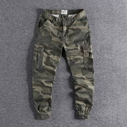 Men's Pants American Style Hard Men Camouflage Military Army Vintage Outdoor Fashion Casual Loose Harem Trousers Multi Pocket Overalls