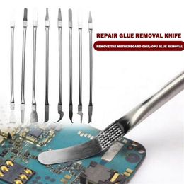 Professional Hand Tool Sets 8pcs Universal Mobile Phone Repair Opening Metal Disassemble Crowbar Steel Pry Set274C