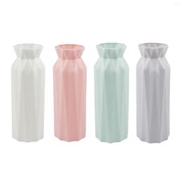 Vases Modern Nordic Plastic Round Flower Vase Artificial Pot Floral For Home Living Room Tabletop Decoration