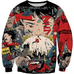 Men s Hoodies Sweatshirts Akira Kaneda Neo Tokyo Anime Printed Crewneck Sweatshirt autumn Harajuku Fashion Men Long Sleeve Pullover Casual hoodie 230728