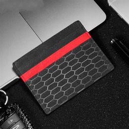 Alcantara Bank Credit ID Card Holder Card Package Coin Purse Men Wallet Thin Case for Mercedes W204 BMW E46 E90 Audi Mustang301u