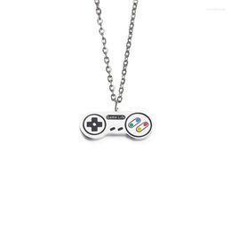 Pendant Necklaces QiLuxy Trendy Hip Hop Vintage Stainless Steel Game Controllers For Women Men Fashion Couple Jewelry