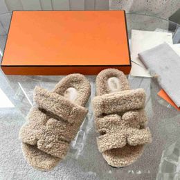 H Casual Slippers Wool Shoes Women New Teddy Second Uncle's Woollen Slipper Worn Outside a Plush Thick