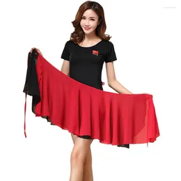 Stage Wear Adult Latin Dance Skirt For Women Ballroom Practice Dancing Samba Rumba Training Outfit Hips Scarf