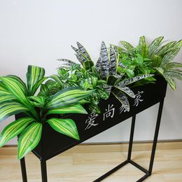 Decorative Flowers Simulated Aloe Vera Corn Leaves Green Plants Tropical Flower Beds Boxes Slots Gladiolus