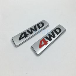 3D Metal 4WD Logo For Hyundai Santa fe Tucson Car Rear Body Emblem Badge Sticker 863402W000244a