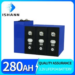 Brand New 3.2V Lifepo4 280Ah Battery High Capacity DIY Rechargeable Batteri Pack Cycle 6000 Times RV EV Boats Cells With Busbars