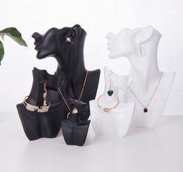 Jewelry Stand H28/18/11cm S/M/L Resin Mini Small Medium Side Portrait Model Earrings Necklace Jewelry Display Stand Organizer Display Props 230728