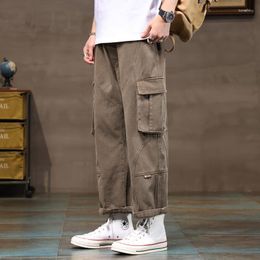 Men's Pants The Four Seasons Multi-Pocket Trend Loose Work Legged Korean Version Of Flow Nine Minutes