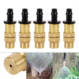 Watering Equipments 1pcs Brass Adjustable Micro Drip Irrigation Misting Nozzle Garden Spray Cooling Parts