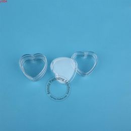 500pcs Lot Whole 5g Heart Shape Facial Cream Jar MinI Plastic Lid Cosmetic Container Small Eyeshadow Pot 5cc Vialhigh qty241N