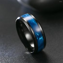 Cluster Rings Europe And The United States Fashion Blue Shell Accessories Colour Personality Assorted Jewellery Ring Accessorie