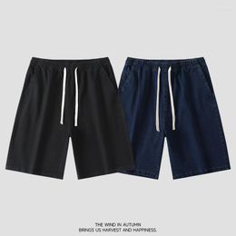 Men's Shorts 2023 Japanese White Bottoming Denim Loose Korean Version Of The Hong Kong Trend Brand Cargo