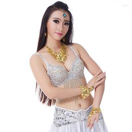 Stage Wear 2023 Sexy Women Belly Dancing Tassels Bra Dance Suit 10 Colours Show Clothing Bellydance Costumes Top