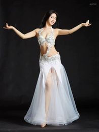 Stage Wear Performance Women Dancewear Belly Dance Costume 2-3 Pcs Full Set Bra&Belt&Skirt 34B/C 36B/C 38B/C Oriental Costumes