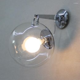 Wall Lamp Children Bedroom Glass Ball Bar Sconces Retro Industrial Light For El Room Cafe Nordic Style Led Lighting