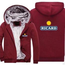 Men's Hoodies RICARD 2023 Men Autumn And Winter Thicken Warm Cotton Tracksuit Leisure Comfortable Long Sleeve Hoodie