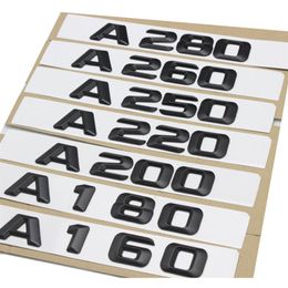 1set Asian black A220 A280 A Trunk Rear Boot Emblem Logo Badge Number Letters For Mercedes Benz A-Class A160 A180 A200 A250 A260305Q