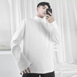 Men's T Shirts Long Sleeve T-Shirt Spring And Autumn Classic Everything Small High Collar Large Size