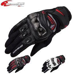 GK-224 Carbon Protect Leather Mesh Glove Motorcycle Downhill Bike Off-road Motocross Gloves For Men207H