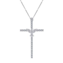 2023 European and American S925 Sterling Silver Fashion Fashion Cross Pendant French Regular Full Diamond Women's Necklace