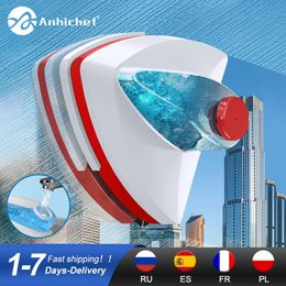 Mops Magnetic Window Cleaner DoubleLayer Glass Wiper Automatic Water Discharge Brush Household Cleaning Tools 230728