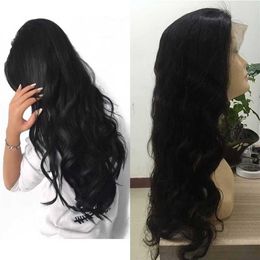 Body Wave Frontal Lace Wigs Pre Plucked Natural Hairline 150% Density Real Peruvian Human Hair Wigs for Women Natural Color Can Be287M