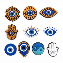 Shoe Parts Accessories Evil Eye Clog Charms Decoaration Cham Pvc Buckle Pins Drop Delivery Series Randomly