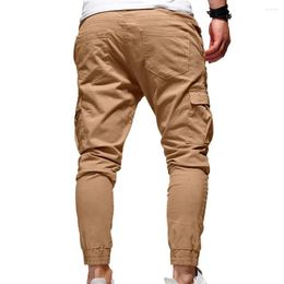 Men's Shorts Men Sporty Pants Summer Male Elastic Drawstring Waist Solid Long Trousers
