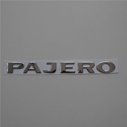 2 pcs set ABS 3D Silver Pajero Car Emblem Badge Body side Logo Decal Rear Sticker Accessories Decoration3117