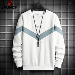 Men's Hoodies JFUNCY Oversized Sweatshirts Clothing Autumn Man Streetwear Korean Fashion Crewneck Long Sleeve Male Pullover Tops