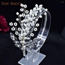 Hair Clips DZ028 Wedding Headwear Pearl Bridal Accessories Fashion Headdress Luxury Baroque Rhinestone Headband For Women Head Hoop