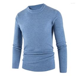 Men's Sweaters Autumn And Winter Round Neck Sweater High-quality Pullovers Fashion Solid Colour Long-sleeved Male Knitting Bottoming Shirt