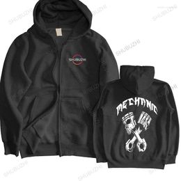 Men's Hoodies Warm Men Cotton Sweatshirt Mechanic Pistol Hoodie American Car Engine Worker Fashion Brand Winter Hoody Zipper