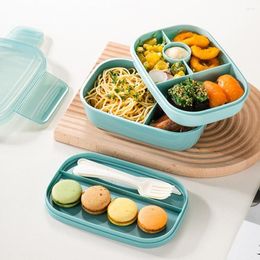 Dinnerware Sets Durable Lunch Container Grade Bento Box With Tableware Modern Minimalist Design Utensil Set Organisation