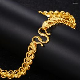 Chains HOYON Not Fade 18K Gold Filled Chain For Men Fine Jewellery Colgante Plata De Ley Mujer Naszyjnik Joyas Bizuteria Necklace