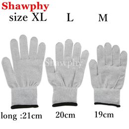 Back Massager 20pcs Silver conductive Fibre Massage gloves for TENS EMS therapy Hand Anti static Anti skid electrode bio glove 230728