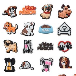 Shoe Parts Accessories Pvc Dog Charm Decoration Buckle Jibitz For Clog Charms Pins Buttons Drop Delivery Series Randomly