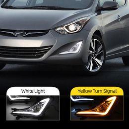 2Pcs for Hyundai Elantra Avante 2014 2015 LED DRL Daytime running light daylight driving light fog lamp frame Fog light299y