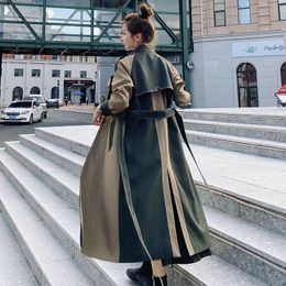 Women's Trench Coats 2023 High-end British Wind Coat Women Mid-length All-in-one Spring Autumn Over The Knee Slim Commuter