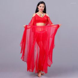 Stage Wear Belly Dance Long Skirt Set Tops Clothes Waist Scarf Luxury Modern Suit Sexy Woman Costumes Danza Del Vientre 2023