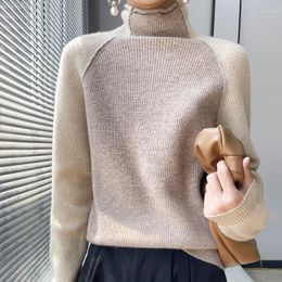 Women's Sweaters 2023 Autumn Winter Wool Cashmere Sweater Half Turtleneck Knitted Pullover Fashion Long-sleeved Bottoming Shirt