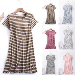 Casual Dresses Ladies' Solid Colour Striped Loose Thin Cover Up Party For Women Lightweight