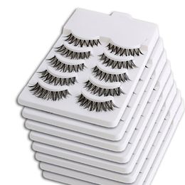 False Eyelashes 50 pairs of black natural long false eyelashes hand makeup eyelashes extended beauty crossed False eyelashes wholesale and eye drops 230728