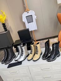 Top Quality Half Boots Ankle Boots 23 New Martin Boots with Full Head Layer Calfskin Embossed Classic Diamondback Craft Super Easy to Wear and Unknown Versatile Style