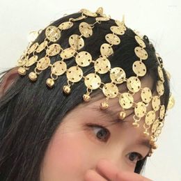 Stage Wear Belly Dance Tribal Tiara Headwear Coined Head Cap Hat Costume Piece For Women Girls