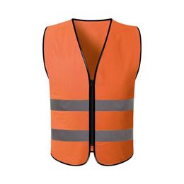 Reflective Safety Supply Vest For Men And Women High Visibility Construction With Pockets Work Uniform Drop Delivery Office School Bus Ot1Ft