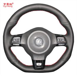 Yuji-Hong Car Steering Wheel Covers Case for VW Golf 6 GTI MK6 VW Polo GTI Scirocco R Passat CC R-Line 2010 Artificial Leather235B