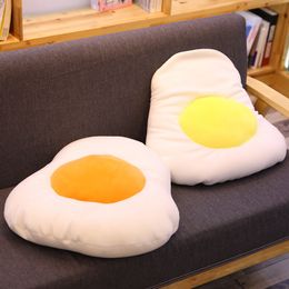 Plush Pillows Cushions creative egg plush pillow stuffed lifelike food lomelette plush toy yolk throw pillow cushion kids toys home sofa decor pillow 230729